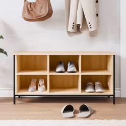 vidaXL Shoe Cabinet Shoe Rack Shoe Storage Shelf Holder Stand Engineered Wood - sonoma oak