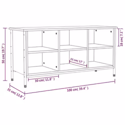 vidaXL Shoe Cabinet Shoe Rack Shoe Storage Shelf Holder Stand Engineered Wood - grey sonoma - Additional view 8