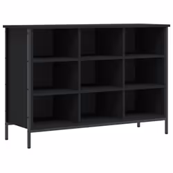 vidaXL Shoe Cabinet Shoe Rack Shoe Storage Shelf Holder Stand Engineered Wood - black, 100 x 35 x 70 cm