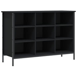 vidaXL Shoe Cabinet Shoe Rack Shoe Storage Shelf Holder Stand Engineered Wood - black, 100 x 35 x 70 cm
