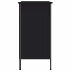vidaXL Shoe Cabinet Shoe Rack Shoe Storage Shelf Holder Stand Engineered Wood - black, 100 x 35 x 70 cm - Additional view 4