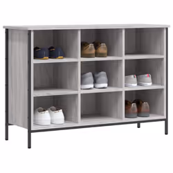 vidaXL Shoe Cabinet Shoe Rack Shoe Storage Shelf Holder Stand Engineered Wood - grey sonoma, 100 x 35 x 70 cm - Additional view 2
