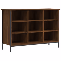 vidaXL Shoe Cabinet Shoe Rack Shoe Storage Shelf Holder Stand Engineered Wood - brown oak, 100 x 35 x 70 cm