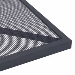 vidaXL Garden Table Outdoor Table Dining Room Table Anthracite Steel Mesh - 50 x 50 x 72 cm - Additional view 4