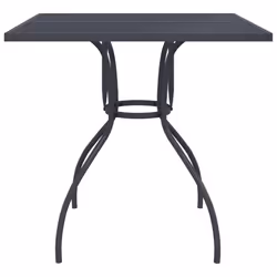 vidaXL Garden Table Outdoor Table Dining Room Table Anthracite Steel Mesh - 80 x 80 x 72.5 cm