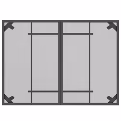 vidaXL Garden Table Outdoor Table Dining Room Table Anthracite Steel Mesh - 110 x 80 x 72 cm - Additional view 4