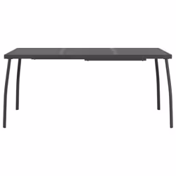 vidaXL Garden Table Outdoor Table Dining Room Table Anthracite Steel Mesh - 165 x 80 x 72 cm - Additional view 2