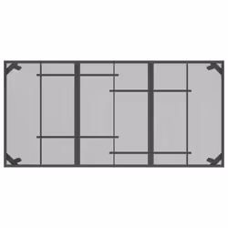 vidaXL Garden Table Outdoor Table Dining Room Table Anthracite Steel Mesh - 165 x 80 x 72 cm - Additional view 4