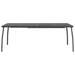 vidaXL Garden Table Outdoor Table Dining Room Table Anthracite Steel Mesh - 200 x 100 x 72 cm - Additional view 2