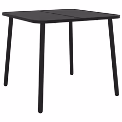 vidaXL Garden Table Outdoor Table Patio Dining Coffee Table Anthracite Steel - 80 x 80 x 71 cm