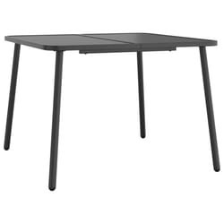 vidaXL Garden Table Outdoor Table Patio Dining Coffee Table Anthracite Steel - 100 x 100 x 71 cm
