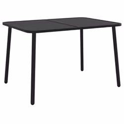 vidaXL Garden Table Outdoor Table Patio Dining Coffee Table Anthracite Steel - 110 x 80 x 71 cm