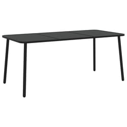 vidaXL Garden Table Outdoor Table Patio Dining Coffee Table Anthracite Steel - 165 x 80 x 71 cm
