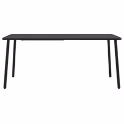 vidaXL Garden Table Outdoor Table Patio Dining Coffee Table Anthracite Steel - 165 x 80 x 71 cm - Additional view 2