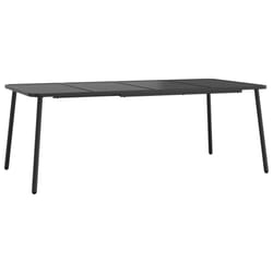 vidaXL Garden Table Outdoor Table Patio Dining Coffee Table Anthracite Steel - 200 x 100 x 71 cm