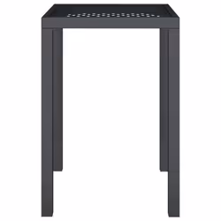 vidaXL Garden Table Outdoor Table Coffee Tea Dining Table Anthracite Steel - 50 x 50 x 72 cm - Additional view 2