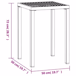 vidaXL Garden Table Outdoor Table Coffee Tea Dining Table Anthracite Steel - 50 x 50 x 72 cm - Additional view 3