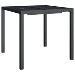 vidaXL Garden Table Outdoor Table Coffee Tea Dining Table Anthracite Steel - 80 x 80 x 72 cm