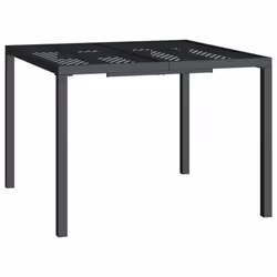 vidaXL Garden Table Outdoor Table Coffee Tea Dining Table Anthracite Steel - 100 x 100 x 72 cm
