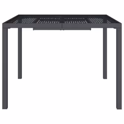 vidaXL Garden Table Outdoor Table Coffee Tea Dining Table Anthracite Steel - 100 x 100 x 72 cm
