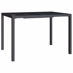 vidaXL Garden Table Outdoor Table Coffee Tea Dining Table Anthracite Steel - 110 x 80 x 72 cm