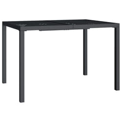 vidaXL Garden Table Outdoor Table Coffee Tea Dining Table Anthracite Steel - 110 x 80 x 72 cm