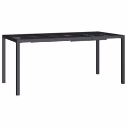 vidaXL Garden Table Outdoor Table Coffee Tea Dining Table Anthracite Steel - 165 x 80 x 72 cm