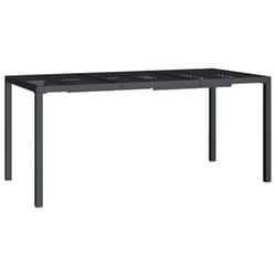 vidaXL Garden Table Outdoor Table Coffee Tea Dining Table Anthracite Steel - 165 x 80 x 72 cm