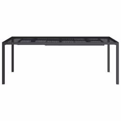 vidaXL Garden Table Outdoor Table Coffee Tea Dining Table Anthracite Steel - 200 x 100 x 72 cm - Additional view 2