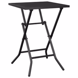 vidaXL Folding Garden Table Outdoor Folding Table Patio Anthracite Steel Mesh - 50 x 50 x 72 cm
