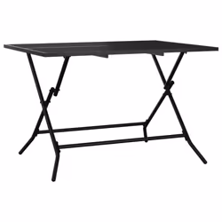 vidaXL Folding Garden Table Outdoor Folding Table Patio Anthracite Steel Mesh - 110 x 80 x 72 cm - Additional view 4