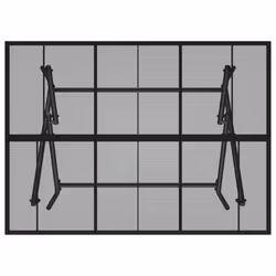 vidaXL Folding Garden Table Outdoor Folding Table Patio Anthracite Steel Mesh - 110 x 80 x 72 cm - Additional view 5