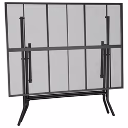 vidaXL Folding Garden Table Outdoor Folding Table Patio Anthracite Steel Mesh - 110 x 80 x 72 cm - Additional view 6