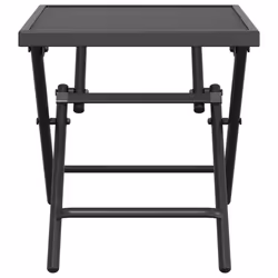 vidaXL Folding Garden Table Outdoor Folding Table Patio Anthracite Steel Mesh - 38 x 38 x 38 cm