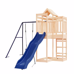 vidaXL Outdoor Playset Playhouse Play Tower Garden Playground Set Solid Wood - solid pinewood - Additional view 2