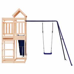 vidaXL Outdoor Playset Playhouse Play Tower Garden Playground Set Solid Wood - solid pinewood - Additional view 4