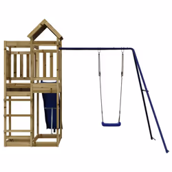 vidaXL Outdoor Playset Playhouse Play Tower Garden Playground Set Solid Wood - solid impregnated pinewood - Additional view 4