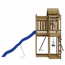 vidaXL Outdoor Playset Playhouse Play Tower Garden Playground Set Solid Wood - solid impregnated pinewood - Additional view 5