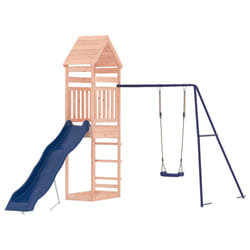 vidaXL Outdoor Playset Playhouse Play Tower Playground Set Solid Wood Douglas - solid douglas wood