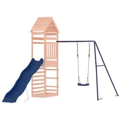 vidaXL Outdoor Playset Garden Playhouse Play Tower Set Impregnated Wood Pine - solid douglas wood