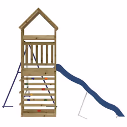 vidaXL Outdoor Playset Garden Playhouse Play Tower Set Impregnated Wood Pine - solid impregnated pinewood - Additional view 6