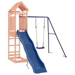 vidaXL Outdoor Playset Garden Playhouse Play Tower Set Impregnated Wood Pine - solid douglas wood