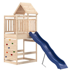 vidaXL Outdoor Playset Playhouse Play Tower Playground Set Solid Wood Douglas - solid pinewood