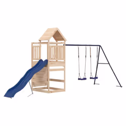 vidaXL Outdoor Playset Garden Playhouse Playground Set Impregnated Wood Pine - solid pinewood