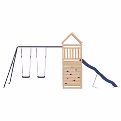 vidaXL Outdoor Playset Garden Playhouse Playground Set Impregnated Wood Pine - solid pinewood