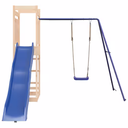 vidaXL Outdoor Playset Playhouse Play Tower Playground Set Solid Wood Pine - solid pinewood