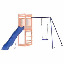 vidaXL Outdoor Playset Playhouse Play Tower Playground Set Solid Wood Pine - solid douglas wood