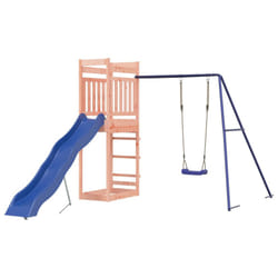 vidaXL Outdoor Playset Playhouse Play Tower Playground Set Solid Wood Pine - solid douglas wood