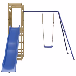 vidaXL Outdoor Playset Playhouse Play Tower Playground Set Solid Wood Pine - solid impregnated pinewood
