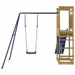 vidaXL Outdoor Playset Playhouse Play Tower Playground Set Solid Wood Pine - solid impregnated pinewood - Additional view 6